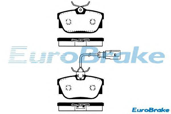 Комплект тормозных колодок, дисковый тормоз EUROBRAKE 5501224759