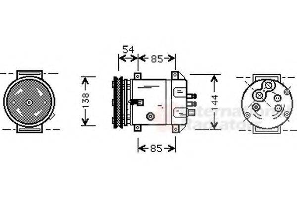 Компрессор, кондиционер VAN WEZEL 8100K020