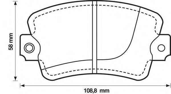 Комплект тормозных колодок, дисковый тормоз METZGER 180257
