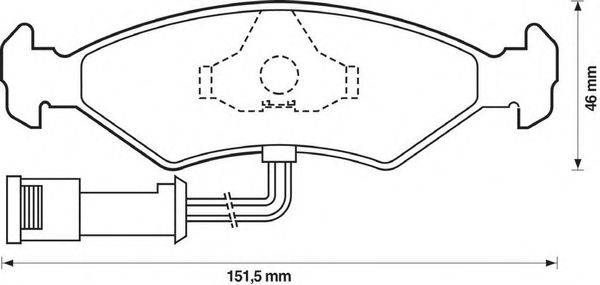 Комплект тормозных колодок, дисковый тормоз REMSA 211932