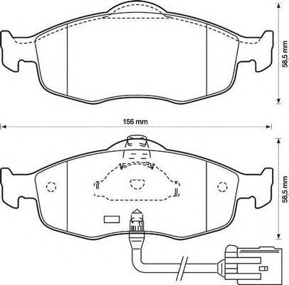 Комплект тормозных колодок, дисковый тормоз LUCAS GDB1108