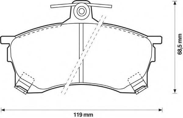 Комплект тормозных колодок, дисковый тормоз REMSA 258200