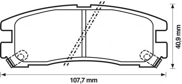 Комплект тормозных колодок, дисковый тормоз REMSA 229102