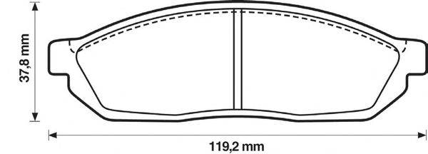 Комплект тормозных колодок, дисковый тормоз JURID 20731