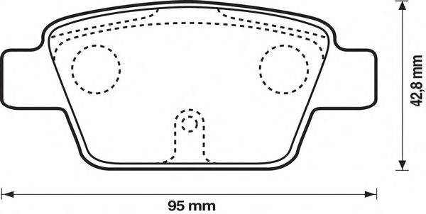 Комплект тормозных колодок, дисковый тормоз JURID 573105JC