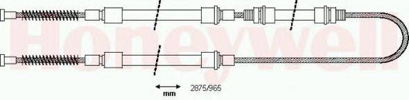 Трос, стояночная тормозная система BENDIX 431186B