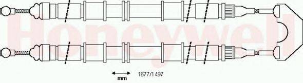 Трос, стояночная тормозная система BENDIX 433158B