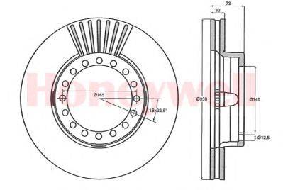 Тормозной диск BENDIX 567950B