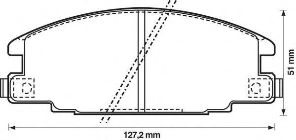 Комплект тормозных колодок, дисковый тормоз BENDIX 21467