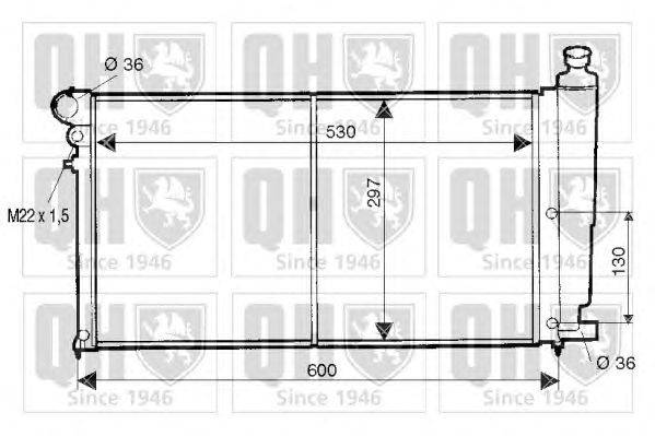 Радиатор, охлаждение двигателя QUINTON HAZELL QER1608