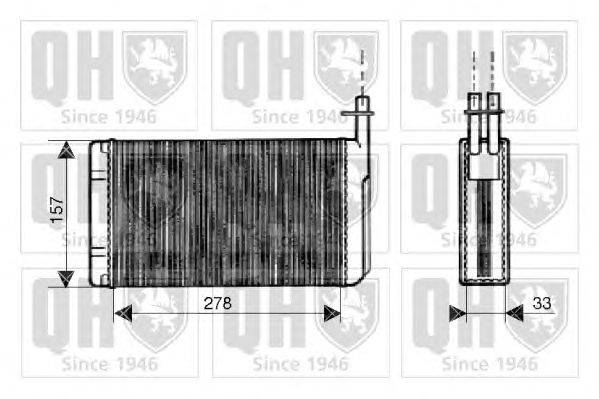 Теплообменник, отопление салона QUINTON HAZELL QHR2126