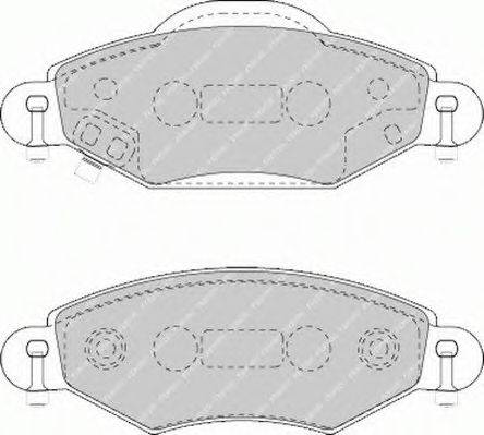 Комплект тормозных колодок, дисковый тормоз FERODO FDB1513