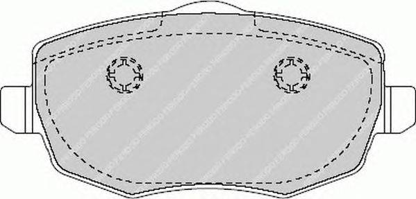 Комплект тормозных колодок, дисковый тормоз FERODO FDB1581