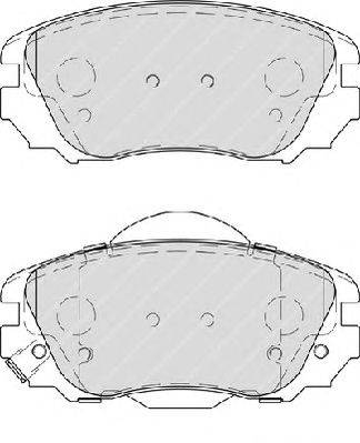 Комплект тормозных колодок, дисковый тормоз FERODO FDB4207
