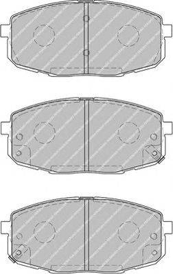 Комплект тормозных колодок, дисковый тормоз FERODO FSL1869