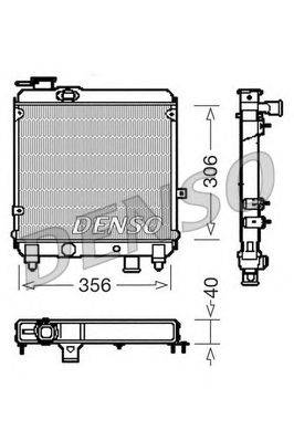 Радиатор, охлаждение двигателя DENSO DRM09081