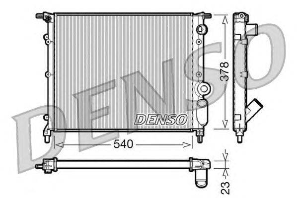 Радиатор, охлаждение двигателя DENSO DRM23028