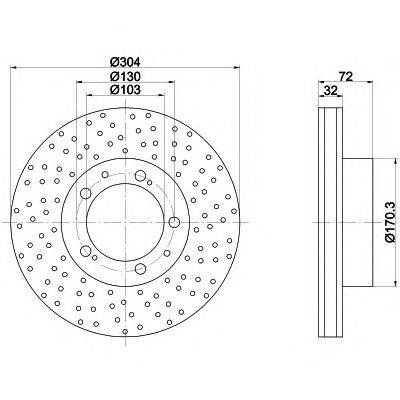 Тормозной диск MINTEX MDC1305R
