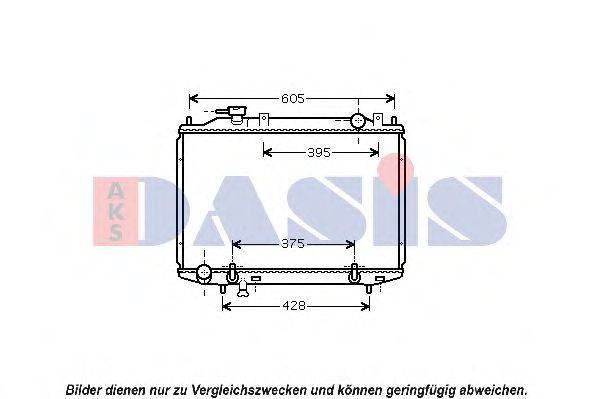 Радиатор, охлаждение двигателя AKS DASIS 110058N