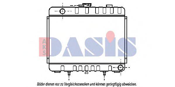 Радиатор, охлаждение двигателя AKS DASIS 133890N