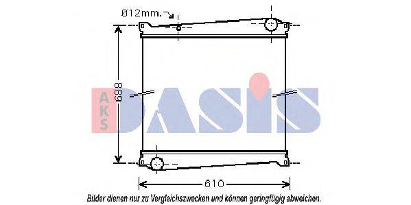 Радиатор, охлаждение двигателя AKS DASIS 180045N