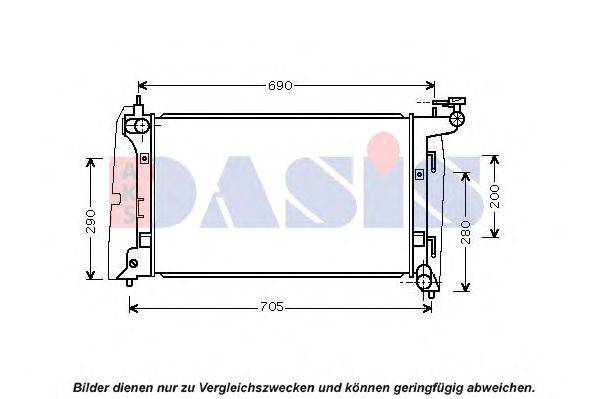 Радиатор, охлаждение двигателя AKS DASIS 210228N