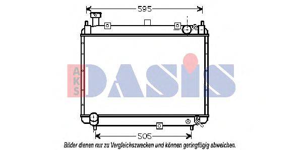 Радиатор, охлаждение двигателя AKS DASIS 213810N