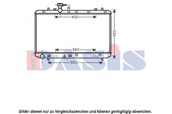 Радиатор, охлаждение двигателя AKS DASIS 320036N