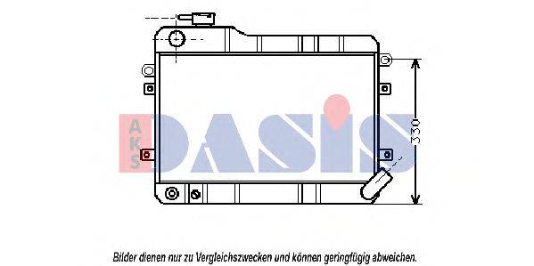 Радиатор, охлаждение двигателя AKS DASIS 490100N