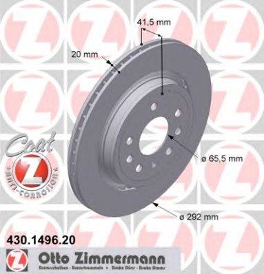 Тормозной диск ZIMMERMANN 430149620