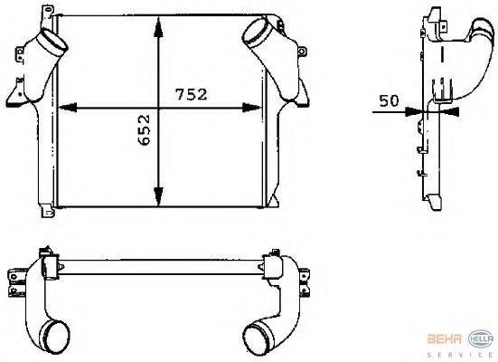 Интеркулер BEHR HELLA SERVICE 08193