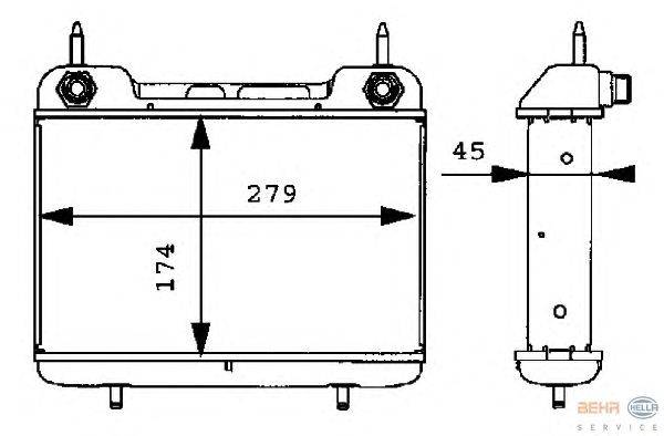 масляный радиатор, двигательное масло HELLA 8MO 376 725-371