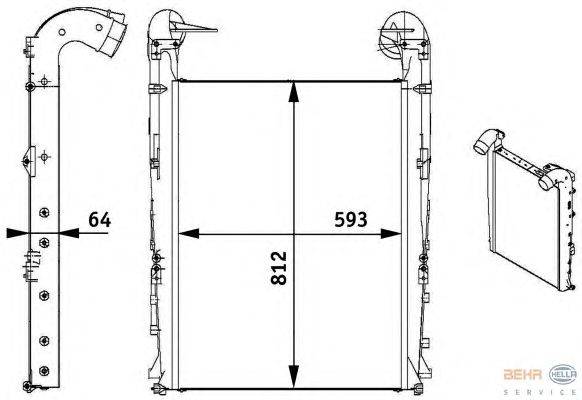 Интеркулер HELLA 8ML 376 728-731