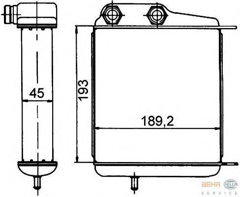 масляный радиатор, двигательное масло HELLA 8MO376765381
