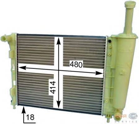 Радиатор, охлаждение двигателя HELLA 8MK 376 790-051