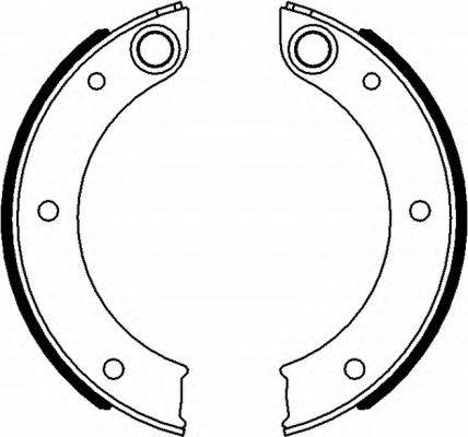 Комплект тормозных колодок, стояночная тормозная система HELLA 8DA 355 050-151