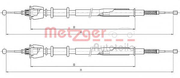 Трос, стояночная тормозная система METZGER 10.5235