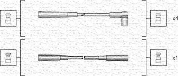 Комплект проводов зажигания MAGNETI MARELLI 941318111124