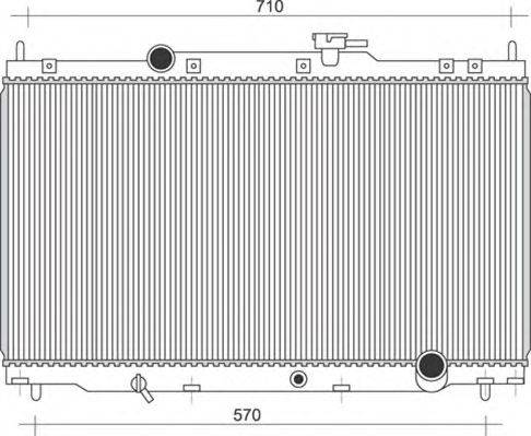 Радиатор, охлаждение двигателя MAGNETI MARELLI 350213110200