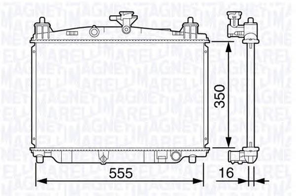 Радиатор, охлаждение двигателя MAGNETI MARELLI 350213134100