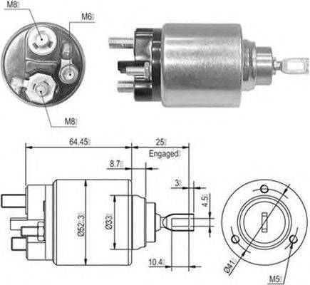 Тяговое реле, стартер MAGNETI MARELLI 940113050010