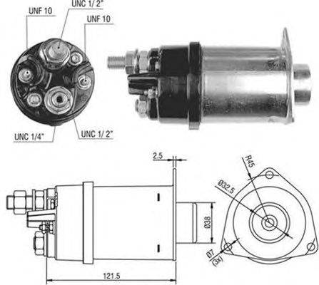 Тяговое реле, стартер MAGNETI MARELLI 940113050038