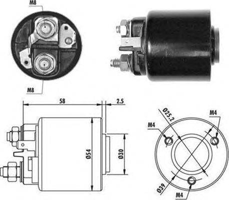 Тяговое реле, стартер MAGNETI MARELLI 940113050060