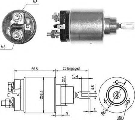 Тяговое реле, стартер MAGNETI MARELLI 940113050407