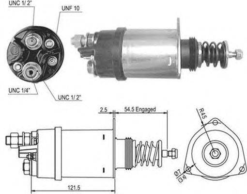 Тяговое реле, стартер MAGNETI MARELLI 940113050503