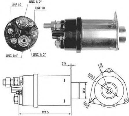 Тяговое реле, стартер MAGNETI MARELLI 940113050521