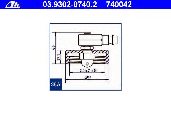 Штуцер для удаления воздуха ATE 740042