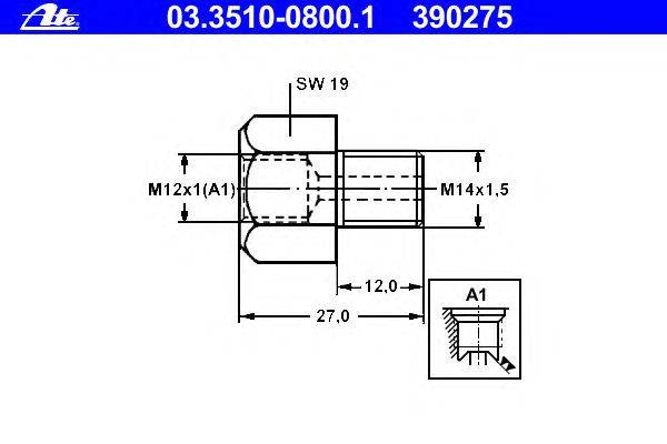 Адаптер, трубопровод тормозного привода MERCEDES-BENZ 0000000795