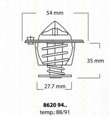 Термостат, охлаждающая жидкость TRISCAN 8620 9491