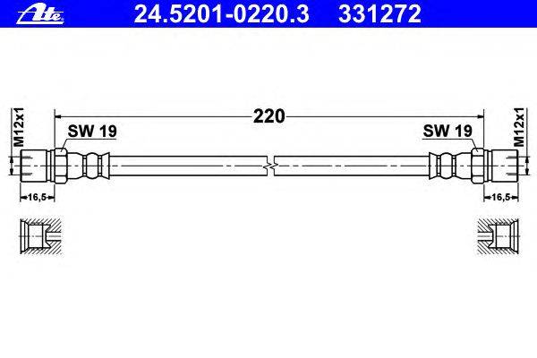 Тормозной шланг ATE 24.5201-0220.3